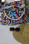 101 Beach Bag - Fuchsia Leafy