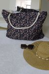 101 Beach Bag - Fuchsia Leafy