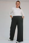 59026 Büyük Beden Beli Lastikli Modal Pantolon - Antrasit