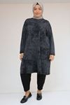 58153 Büyük Beden Basic Batik Modal Tunik - Batik Siyah