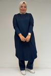 38110 Plus Size Low Sleeve Combed Cotton Tunic-Oil